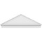 Ekena Millwork Peaked Cap Smooth Architectural PVC Combination Pediment, 66"W x 23-3/8"H x 2-3/4"P (Pitch 6/12) PEDPC066X235PKC00 - alternate 2